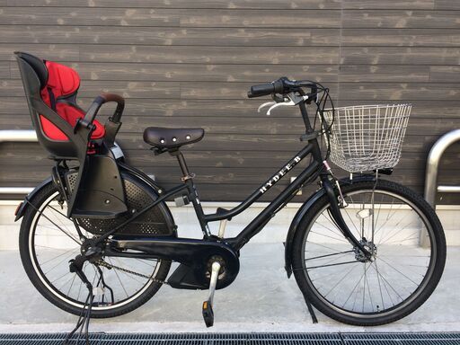 地域限定送料無料　ブリヂストン　ハイディビー　HYDEE　バッテリー新品　新基準　子供乗せ　黒　ラフィーニ　ギュット 神戸市　電動自転車