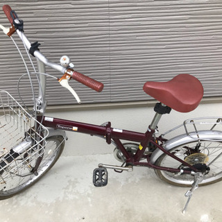 TOPONE  折りたたみ 自転車 20インチ レッド①