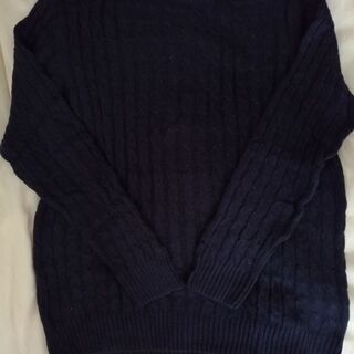 丸首セーター（紺）