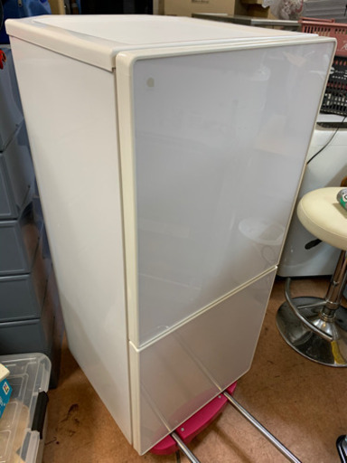 【美品】2017年 ツードア冷蔵庫 ガラストップ 110L  しげん屋
