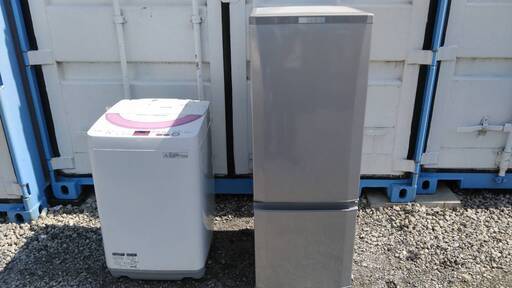 三菱 2017年製冷蔵庫＆SHARP 2017年製洗濯機　2点セット　売ります。地域限定設置費込み！