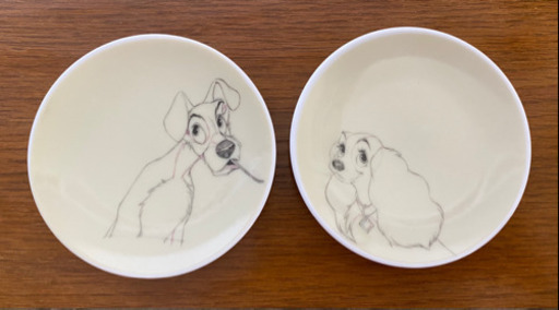 ディズニーアート展わんわん物語豆皿セットペア Miyuka 厚木の生活雑貨の中古あげます 譲ります ジモティーで不用品の処分