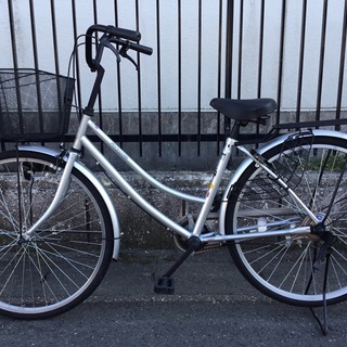 良品＞26インチ自転車・シルバー