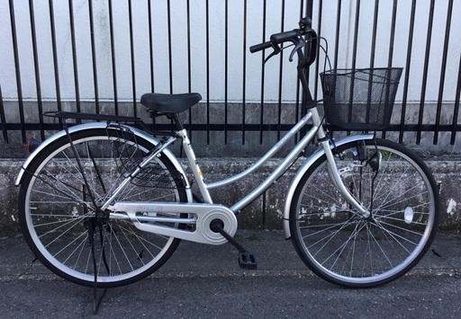 ＜良品＞26インチ自転車・シルバー