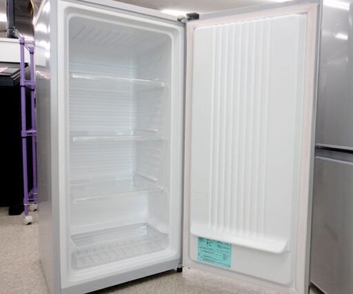 ▻冷凍庫 100L 2015年製 1ドア 前開き ハイアール JF-NU100G シルバー