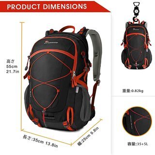 35+5 L 登山、旅行にリュック バックパック +  TARG...