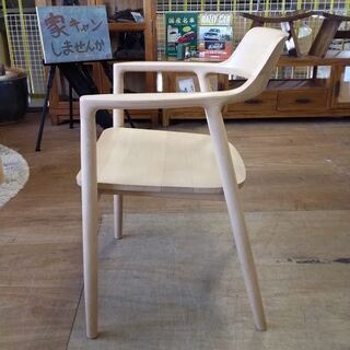 【店舗同時販売中】　ｍａｒｕｎｉ　マルニ　ＨＩＲＯＳＨＩＭＡ　アームチェア４脚セット　ビーチ材　【店頭ご来店購入限定】