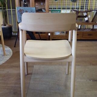 【店舗同時販売中】　ｍａｒｕｎｉ　マルニ　ＨＩＲＯＳＨＩＭＡ　アームチェア４脚セット　ビーチ材　【店頭ご来店購入限定】