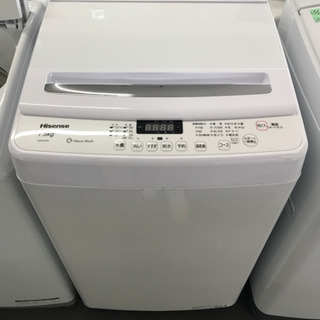 【ネット決済・配送可】🐧洗濯機ハイセンス・HW-G75A・201...