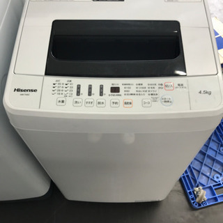 【ネット決済・配送可】🐶洗濯機ハイセンス・HW-T45C・201...