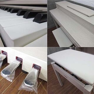 ss2262 【中古】　ヤマハ　電子ピアノ　クラビノーバ　CLP-535WA　白 　　　　　YAMAHA　Clavinova　ホワイトアッシュ　デジタルピアノ 　　　　　椅子付き　88鍵盤　ペダル付　取扱説明書付　鍵盤楽器