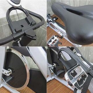 ss2263　スピンバイク　バイク運動　家庭用　キャスター付　黒 　トレーニング　室内　フィットネス　静音　ブラック 　ダイエット　筋力強化