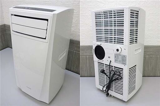 ss2261 【中古】　アイリスオーヤマ　ポータブルクーラー　IPC-221N　2020年製 　　　　　IRIS OHYAMA　小型エアコン　キャスター付　リモコン付　白 　　　　　ホワイト　3段階調整　室内用　家庭用　冷風　送風　除湿