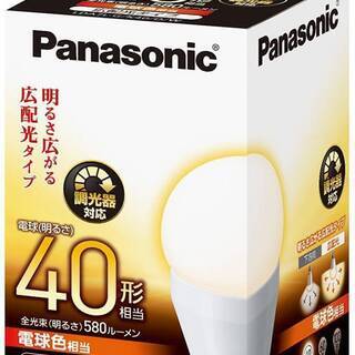 【未使用】パナソニック LED電球 口金直径26mm 電球40W...