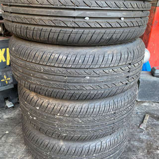 195/60R16 タイヤホイールセット4本　タイヤバリ溝
