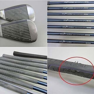 ss2232 【中古】　レディース　ゴルフクラブフルセット　10本セット 　PRIVATE LABEL　キャディバッグ付　ゴルフセット　女性用 　ドライバー　アイアン　パター　クラブセット　ゴルフ