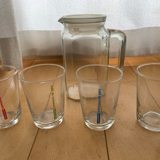 【ネット決済】グラス4個　ガラスポット　セット
