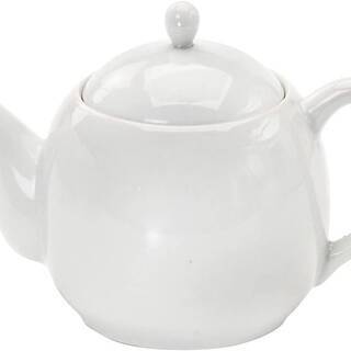【未使用】うま茶 MF ポット (筒型茶こし付き) ホワイト 