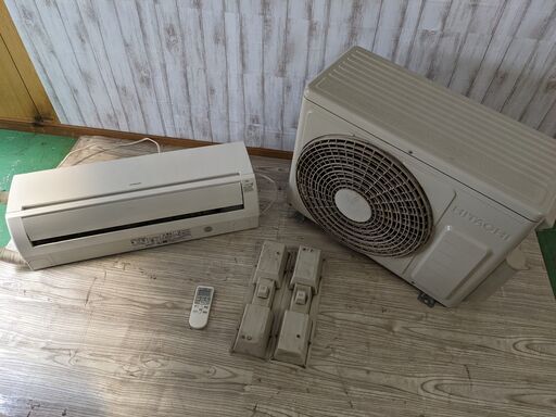 日立 HITACHI ルームエアコン 2014年製 RAS-AN22C/RAC-AN22C リモコン付き 冷房・暖房