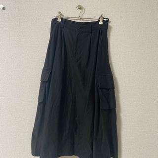 ｏｎｅ　ポケット付　スカート　綿100% 黒　M