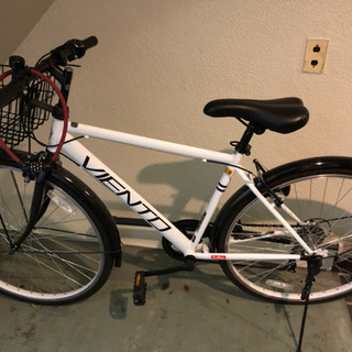 クロスバイク 26インチ 自転車 スタンド シマノ 6段変速 カゴ ライト