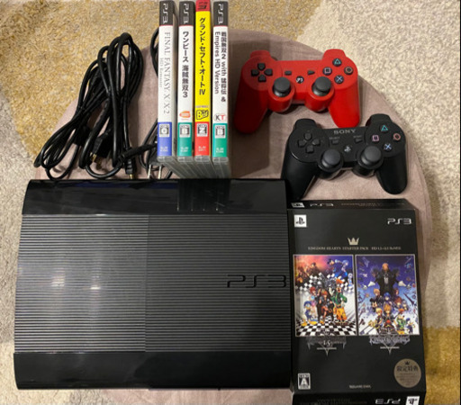 PS3 本体 コントローラー2点 ソフト5点