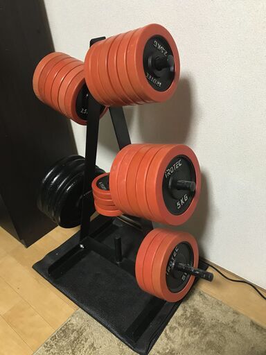 節約 筋トレグッズすべて譲ります！（プレート115kg、可動ベンチ、懸垂 