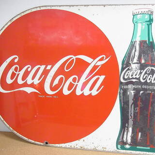 昭和レトロ　コカコーラ ホーロー看板 両面看板　店頭用　琺瑯看板