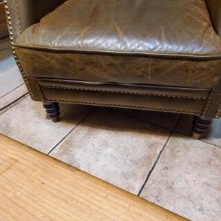 チェスターフィールド　1人掛けソファ　総革