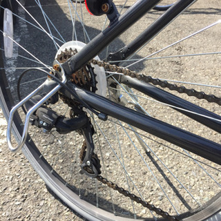 ◆値下げ◆カゴ付レア！良品です◎TRAILER クロスバイク シマノ6段変速 TR-C7004 ブラック 自転車