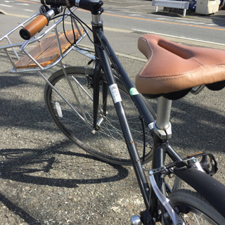 ◆値下げ◆カゴ付レア！良品です◎TRAILER クロスバイク シマノ6段変速 TR-C7004 ブラック 自転車