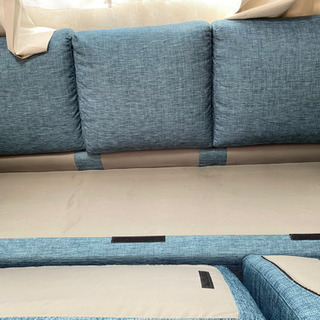 ニトリ　NポケットA7 ターコイズ　ソファ