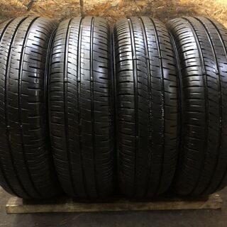 DUNLOP ENASAVE EC204 185/70R14 14インチ 夏タイヤ 4本 2019年製 バリ溝