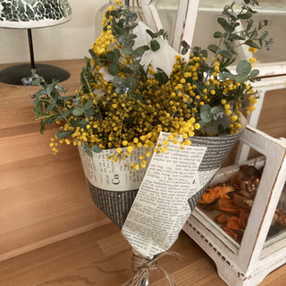 ミモザとユーカリのスワッグドライフラワー可愛いです Megu 大野城のその他の中古あげます 譲ります ジモティーで不用品の処分