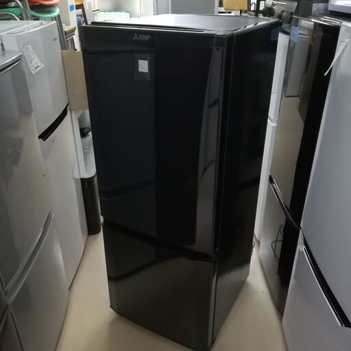 3/24 終 2017年製 MITSUBISHI MR-P15EA-KK ノンフロン冷凍冷蔵庫 146L 2ドア 菊MZ