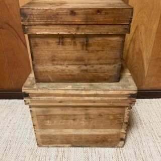 木製収納箱 / 昭和レトロ 木箱 （さしあげます）