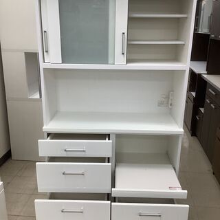 カップボード ホワイト 2枚扉【トレファク牛久店】