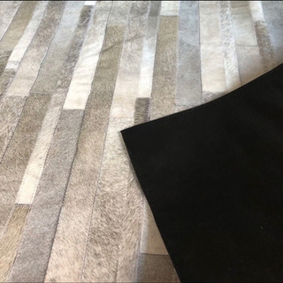 新品 カウハイド 牛皮 ラグ 123×181
