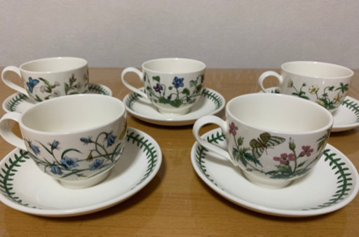 お値下げ中！　ティーカップセット　5客セット　botanic garden