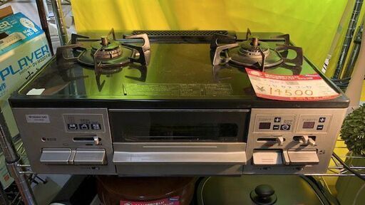☆中古 激安!   大阪ガス　ふたつ口　ガスコンロ　ガラス　掃除便利　LW2267TL　　￥12000円！!
