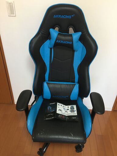 AKRacing オフィス ゲーミングチェア Nitro BLUE 青 エーケーレーシング 中古 訳アリ