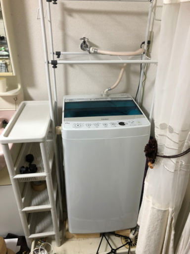 本日引き取り限定！洗濯機　2017年製 ラックもつけます