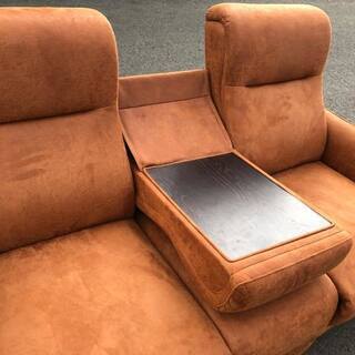 NITORI 3人掛け 電動リクライニング ソファ ヴィンテージ風 ブラウン ニトリ