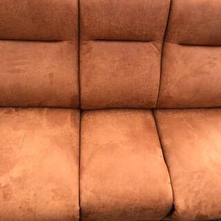 NITORI 3人掛け 電動リクライニング ソファ ヴィンテージ風 ブラウン ニトリ