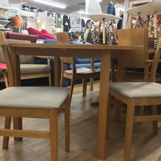 無印のテーブルダイニング3点セットです。【トレファク東大阪店】