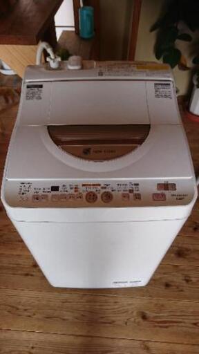 ［配達無料］［即日配達も可能？］全自動洗濯機 電気洗濯乾燥機 乾燥機能付き SHARP  ES-T55E7 2013年製