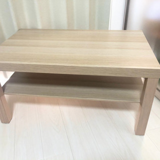【ネット決済】【美品】IKEA ローテーブル ホワイトオーク木目調