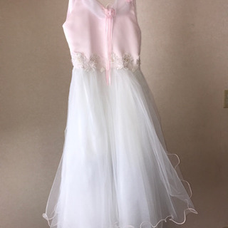 白　ピンク　子供ドレス　150センチ