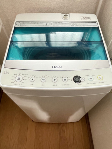 最旬ダウン ‼️美品‼️2019ハイアール洗濯機‼️5.5キロ‼️ 洗濯機