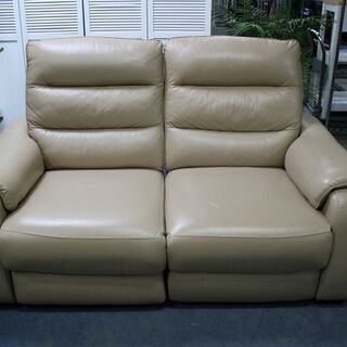 R2477) NITORI 中古 現行モデル ニトリ クローナ 2人用両電動本革無段階リクライニングソファ USB電源付き 2018年製! ソファ 店頭取引大歓迎♪ 